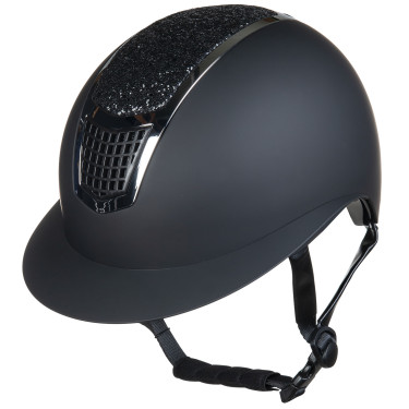 Capacete Glamour Shield HKM Preto / prateado