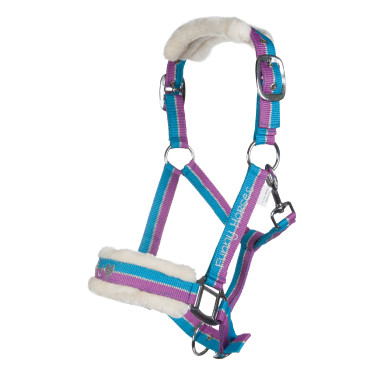 Cabresto Funny Horses HKM Violeta / aqua / prata Cabresto Funny Horses HKM Violeta / aqua / prata