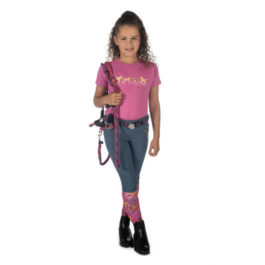 Kinder T-shirt Pony Club HKM Rosa