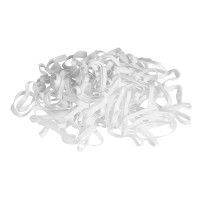 Elásticos para trança de silicone Kerbl Branco