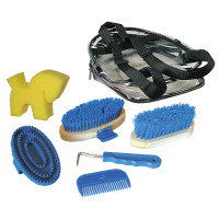 Kit de limpeza com 7 peças em mochila Kerbl Rosa