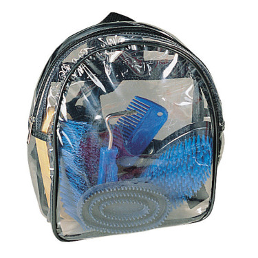 Kit de limpeza com 7 peças em mochila Kerbl Azul