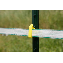 Isolador de fita T-Post AKO com 25 unidades Amarelo Isolador de fita T-Post AKO com 25 unidades Amarelo