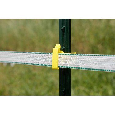 Isolador de fita T-Post AKO com 25 unidades Amarelo Isolador de fita T-Post AKO com 25 unidades Amarelo