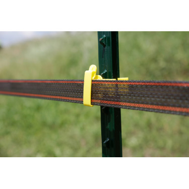 Isolador de fita T-Post AKO com 25 unidades Amarelo Isolador de fita T-Post AKO com 25 unidades Amarelo