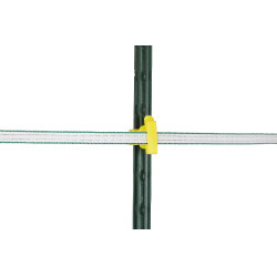 Isolador de fita T-Post AKO com 25 unidades Amarelo Isolador de fita T-Post AKO com 25 unidades Amarelo