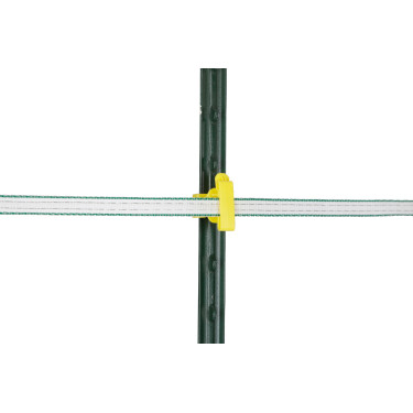 Isolador de fita T-Post AKO com 25 unidades Amarelo Isolador de fita T-Post AKO com 25 unidades Amarelo