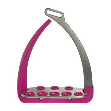Estribos de segurança Veredus Steel1 Vita Prata / rosa Estribos de segurança Veredus Steel1 Vita Prata / rosa