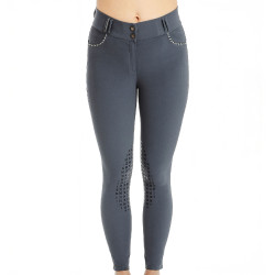Calça Horseware Newmarket cintura média com grip nos joelhos Orquídea índigo Violeta Calça Horseware Newmarket cintura média com grip nos joelhos Orquídea índigo Violeta