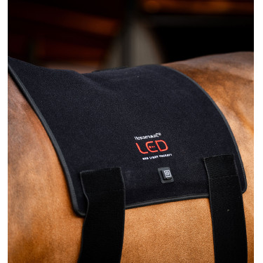 Manta de Terapia por Luz Vermelha LED Horseware Preto / preto