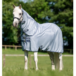 Camisa antimoscas para pônei Amigo® Bug Rug Plus Azul mesclado / azul / prata Camisa antimoscas para pônei Amigo® Bug Rug Plus Azul mesclado / azul / prata