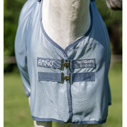 Camisa antimoscas para pônei Amigo® Bug Rug Plus Azul mesclado / azul / prata Camisa antimoscas para pônei Amigo® Bug Rug Plus Azul mesclado / azul / prata