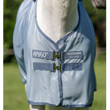 Camisa antimoscas para pônei Amigo® Bug Rug Plus Azul mesclado / azul / prata Camisa antimoscas para pônei Amigo® Bug Rug Plus Azul mesclado / azul / prata