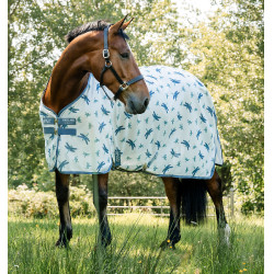 Camisa anti-moscas Horseware Amigo Bug Rug XL Plus Padrão libélula / prata / azul / sálvia Motivos Camisa anti-moscas Horseware Amigo Bug Rug XL Plus Padrão libélula / prata / azul / sálvia Motivos