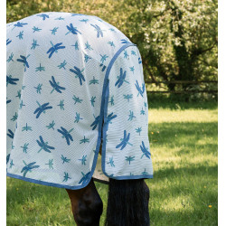 Camisa anti-moscas Horseware Amigo Bug Rug XL Plus Padrão libélula / prata / azul / sálvia Motivos Camisa anti-moscas Horseware Amigo Bug Rug XL Plus Padrão libélula / prata / azul / sálvia Motivos