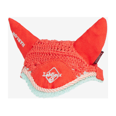 Touca anti-moscas para brinquedo Mini Pônei LeMieux Esmagamento coral Laranja Touca anti-moscas para brinquedo Mini Pônei LeMieux Esmagamento coral Laranja