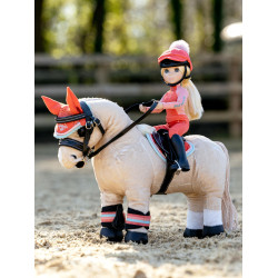 Touca anti-moscas para brinquedo Mini Pônei LeMieux Esmagamento coral Laranja Touca anti-moscas para brinquedo Mini Pônei LeMieux Esmagamento coral Laranja