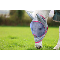 Máscara anti-moscas Bucas Buzz-Off Deluxe com orelhas Azul
