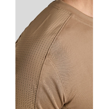 Camiseta de malha Montar MoLui homem Latté Castanho