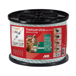 Corda de cerca Premium Ultra AKO Branco / verde