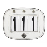 Porta-número LeMieux para suadouro Branco strass Porta-número LeMieux para suadouro Branco strass