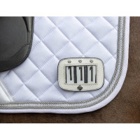 Porta-número LeMieux para suadouro Branco strass Porta-número LeMieux para suadouro Branco strass