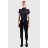 Polo Harcour Fuega Harcour mangas curtas mulher França Marinho Azul-marinho