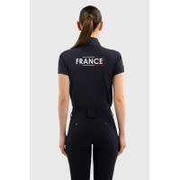 Polo Harcour Fuega Harcour mangas curtas mulher França Marinho Azul-marinho