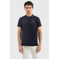 Polo Harcour Fuego de manga curta para homem França Marinho Azul-marinho