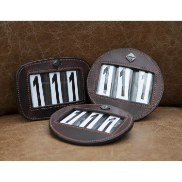 Porta-número redondo LeMieux para cabeçada Castanho