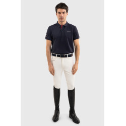 Polo Harcour Fuego de manga curta para homem França Marinho Azul-marinho