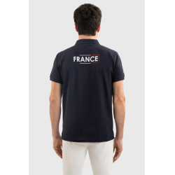 Polo Harcour Fuego de manga curta para homem França Marinho Azul-marinho
