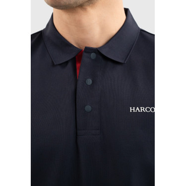 Polo Harcour Fuego de manga curta para homem França Marinho Azul-marinho