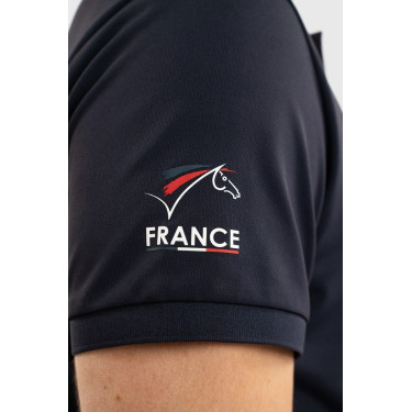 Polo Harcour Fuego de manga curta para homem França Marinho Azul-marinho