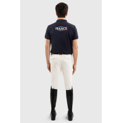 Polo Harcour Fuego de manga curta para homem França Marinho Azul-marinho