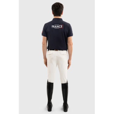 Polo Harcour Fuego de manga curta para homem França Marinho Azul-marinho
