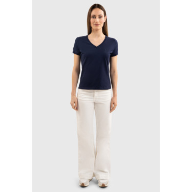 T-shirt Harcour Aquila mangas curtas mulher França Marinho Azul-marinho