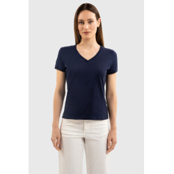 T-shirt Harcour Aquila mangas curtas mulher França Marinho Azul-marinho