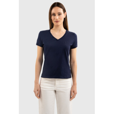 T-shirt Harcour Aquila mangas curtas mulher França Marinho Azul-marinho