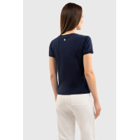 T-shirt Harcour Aquila mangas curtas mulher França Marinho Azul-marinho