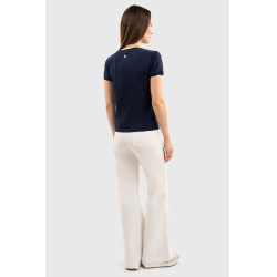 T-shirt Harcour Aquila mangas curtas mulher França Marinho Azul-marinho