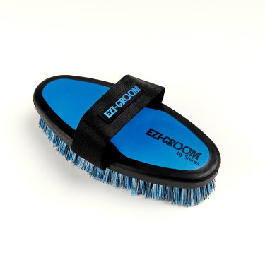 Escova macia Ezi-Groom Shires 20 cm Azul brilhante