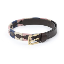 Cinto Shires Drover Skinny Polo Marinho / rosa / natural Azul