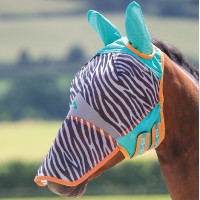 Máscara anti-moscas Shires FlyGuard Pro ZEB-TEK Estampa de zebra