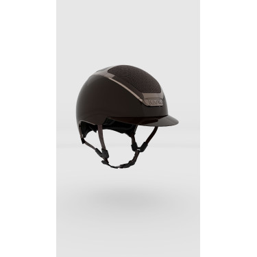 Capacete Kask Dogma Pure Shine com jugular castanho‑claro Marrom expresso Castanho