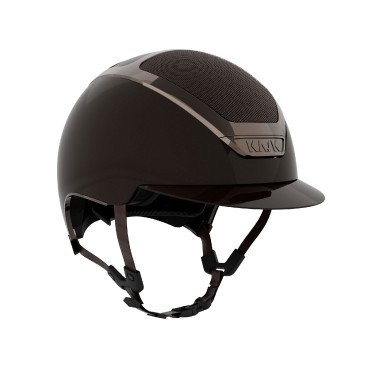 Capacete Kask Dogma Pure Shine com jugular castanho‑claro Marrom expresso Castanho