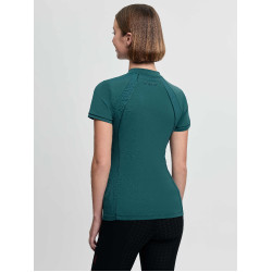 Base Layer LeMieux em tecido mesh Lisa mulher de manga curta Selva