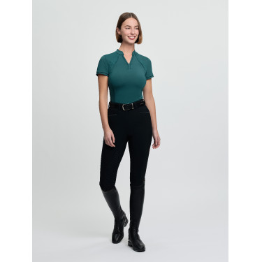 Base Layer LeMieux em tecido mesh Lisa mulher de manga curta Selva