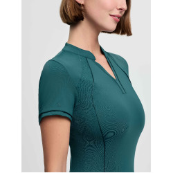 Base Layer LeMieux em tecido mesh Lisa mulher de manga curta Selva