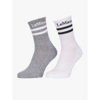 Meias LeMieux, conjunto de 2 Branco Meias LeMieux, conjunto de 2 Branco